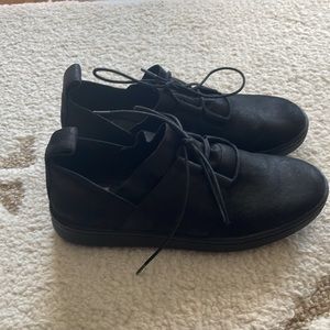 NWOT Eileen Fisher Leather Lace up shoes in black size 7